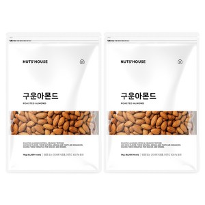 해맑음푸드 넛츠하우스 구운아몬드, 1kg, 2개