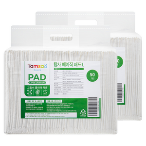 탐사 베이직 배변패드, L(76 x 60c..., 50개입, 2개