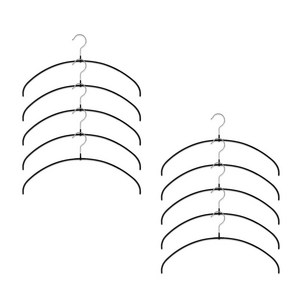 마와 논슬립 옷걸이 이코노믹라이트 40/PT, 블랙, 10개