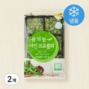 유기가공식품 인증 웰팜넷 유기농 다진브로콜리 (냉동), 90g, 2개