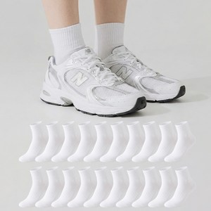 삭스판다 여성용 발이 편한 카바 밴딩 중목 양말 20켤레 세트