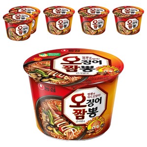 농심 오징어짬뽕 컵, 6개
