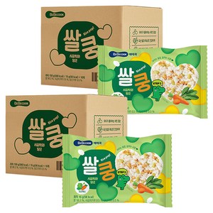 베베쿡 쌀쿵 시금치와 당근, 혼합맛(시금치/당근..., 15g, 20개