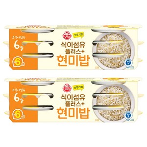 오뚜기 식이섬유 플러스 현미밥, 130g, 12개