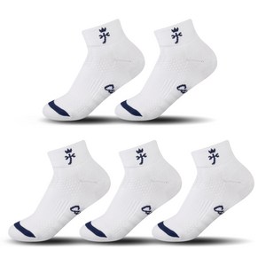 까스텔바작 쿠션 압박 단목양말 CSW-05, L(255~280m..., 화이트, 5개