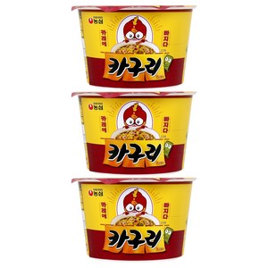 농심 카구리 큰사발면 103g, 3개