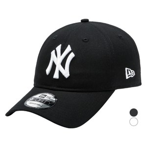 뉴에라 9FORTY 블랙 온 화이트 볼캡 뉴욕 양키스 MLB 모자