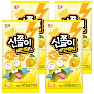 해태제과 신쫄이 레몬콜라 8개입, 96g, 4개