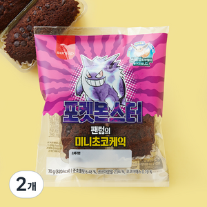 삼립 포켓몬 팬텀미니 초코케익, 70g, 2개