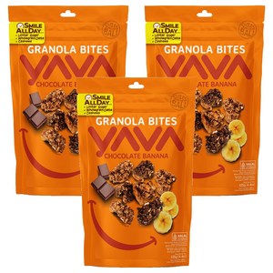 야바 그래놀라 바이트 초콜릿 바나나, 125g, 3개