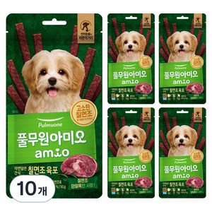 풀무원아미오 강아지 자연담은 간식 육포, 칠면조, 50g, 10개