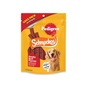 페디그리 강아지 스메코스 스트랩, 훈제 소고기 맛, 300g, 1개