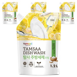 탐사 주방세제 리필, 1.2L, 4개