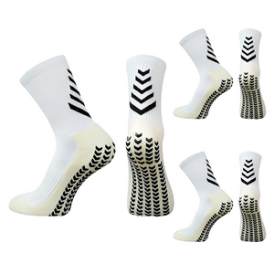 HnEx 단목 논슬립 스포츠 양말, 화이트, 16cm, 3개