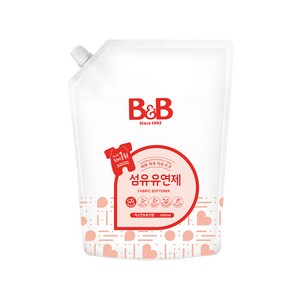 비앤비 섬유유연제 자스민 앤 로즈 리필, 1500ml, 1개