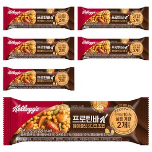 켈로그 프로틴바K 헤이즐넛 & 다크초코, 40g, 6개