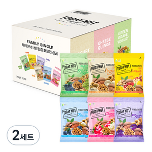 투데이넛 너트한줌 패밀리 6종 세트 240g, 2세트