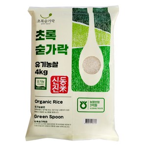 초록숟가락 신동진 유기농쌀, 상등급, 4kg, 1개