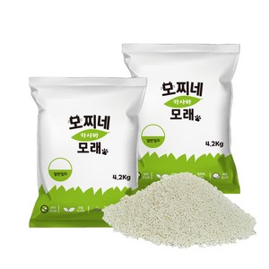 모찌네 카사바 고양이 모래 일반입자, 4.2kg, 무향, 2개