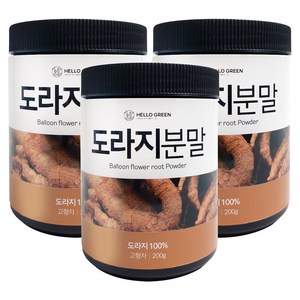 헬로우 그린 도라지 분말, 200g, 3개