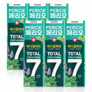 페리오 토탈7 메디컬허브 치약 바질민트, 100g, 6개