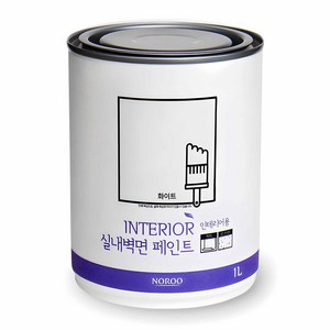 노루페인트 실내 벽면용 페인트, 화이트, 1L, 1개