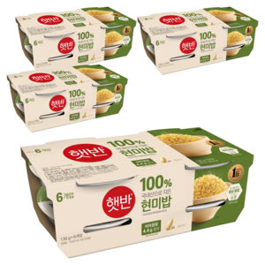 햇반 현미밥, 130g, 24개