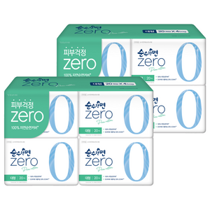 순수한면 제로 순면 뉴 생리대 날개형, 대형, 20개입, 8개