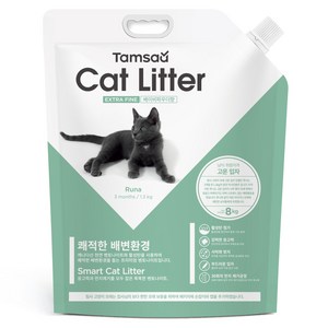 탐사 캐나다산 벤토나이트 고양이 모래 고운입자형, 8kg, 베이비파우더향, 1개