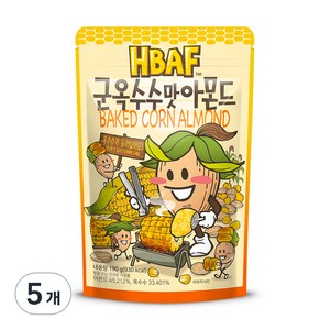 바프 군옥수수맛 아몬드, 190g, 5개