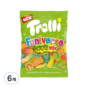 트롤리 퍼니벌스 사우어믹스 젤리, 100g, 6개