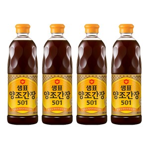 샘표 양조간장 501, 860ml, 4개