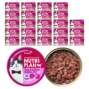 동원뉴트리플랜 고양이 간식 습식캔, 혼합맛(흰살참치/연..., 160g, 24개