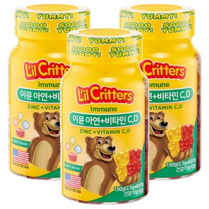 릴크리터스 이뮨 아연+비타민 C D, 150g, 3개