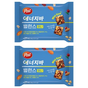 포스트 밸런스 미니 에너지바, 231g, 2개