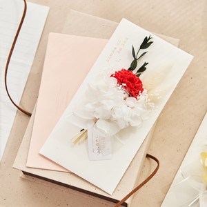 뮤니드 그레이스 카네이션 레터 + 봉투 세트, 스텐다드레드, 1세트