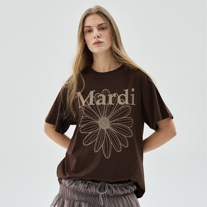 마르디메크르디 여성용 플라워 면 티셔츠