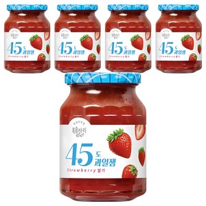 복음자리 45도 과일잼 딸기, 350g, 5개