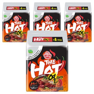 오뚜기 더핫 열라면 120g, 16개, (4개입 X 4팩)