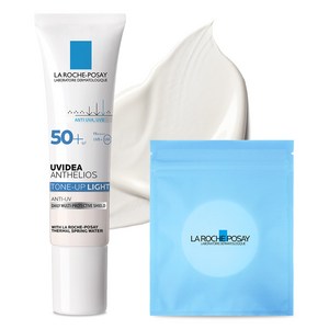 라로슈포제 유비데아 톤업 라이트 선크림 SPF50+ PA++++ + 화장솜 30매 세트, 30ml, 1개