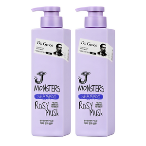 닥터그루트 제이 몬스터즈 두피 정화 기능성샴푸 로지 머스크향, 385ml, 2개
