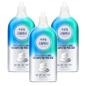 자연퐁 스팀워시 식기세척기용 액체세제, 1L, 3개
