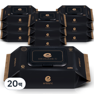 앙블랑 블랙 아기물티슈 캡형