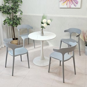 포세린 세라믹 원형테이블 700 + 피너트 체어 세트 4인용 방문설치