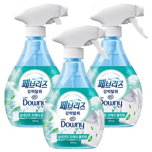 페브리즈 다우니 섬유탈취제 실내건조 프레시클린향 본품, 370ml, 3개