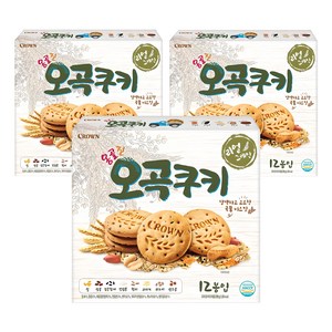크라운 옹골진오곡쿠키, 288g, 3개