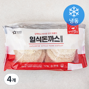 아워홈 행복한맛남 일식돈까스2 (냉동), 1.2kg, 4개