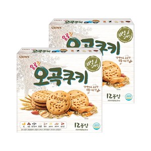 크라운 옹골진 오곡쿠키, 288g, 2개