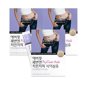 에버핏 쾌변엔 차전자피 식이섬유, 144g, 3개
