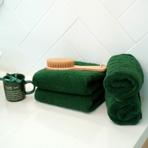 키리아 호텔 수건 200g 40수 코마사, 그린, 10개